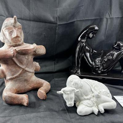 Statues, Hagaer, Columbian, Blanc de Chine