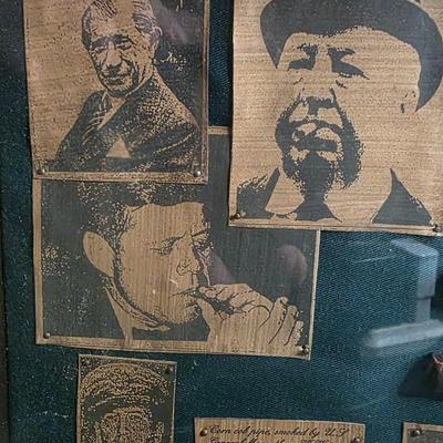Vintage Mid-Century Cigar & Pipe Memorabilia Shadow Box Display | Half Corona Robusto Cordoba Cigars | Sherlock Holmes Labels | Corn...