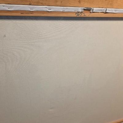 *LOCAL ONLY* - Vintage Ferrante Landscape Painting Framed Cottage Bridge 51x42 Wall Art