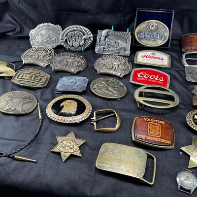 Vintage Western belt buckle collection