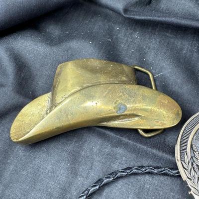 Vintage Western belt buckle collection