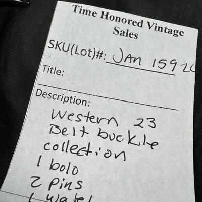 Vintage Western belt buckle collection