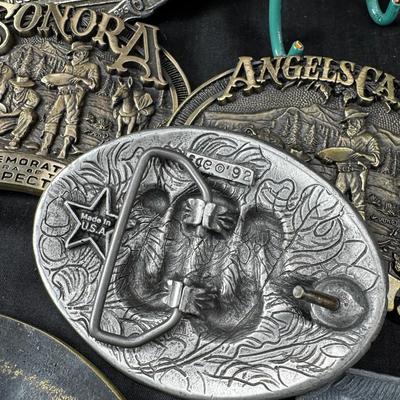Vintage Western belt buckle collection
