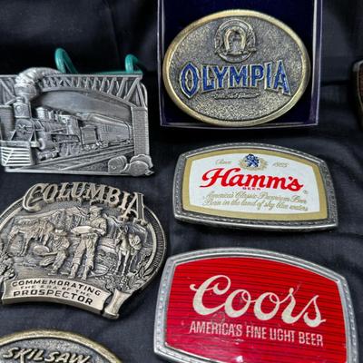 Vintage Western belt buckle collection