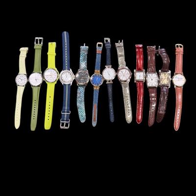 Sale Photo Thumbnail #271: Set of 12 Wrist Watches With Straps  UNTESTED