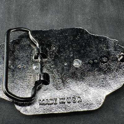 Silver metal and stone Western belt buckles