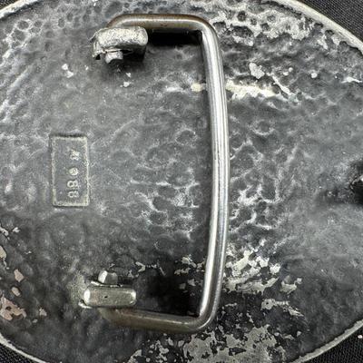 Silver metal and stone Western belt buckles