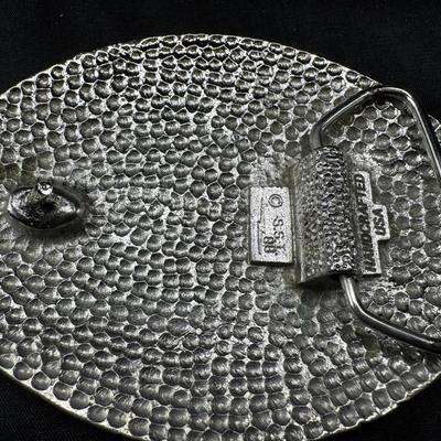 Silver metal and stone Western belt buckles
