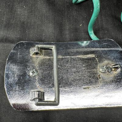 Silver metal and stone Western belt buckles