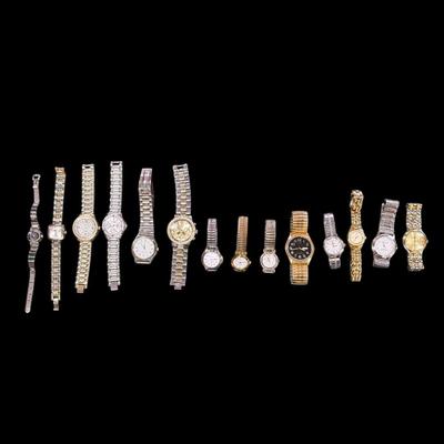 Sale Photo Thumbnail #275: Assortment of Metal Bracelet and Band Watches  Set of 14   UNTESTED