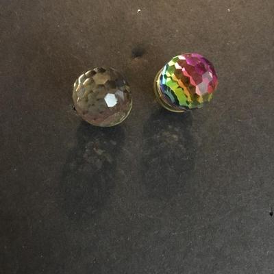 Vintage glass ball stud earrings