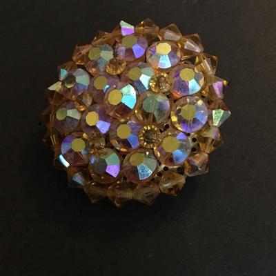Vintage Aurora Borealis, crystal brooch
