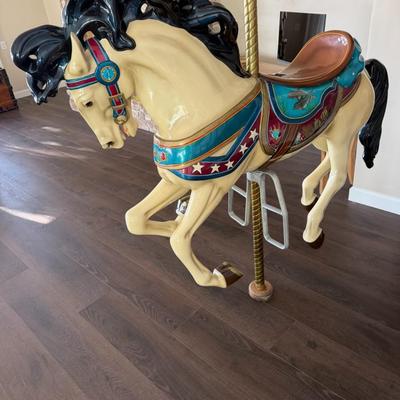 Sale Photo Thumbnail #4: Vintage Beautiful Carousel Horse full size Chance branding