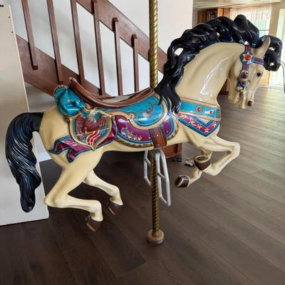 Sale Photo Thumbnail #5: Vintage Beautiful Carousel Horse full size Chance branding