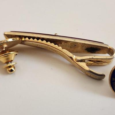 Sale Photo Thumbnail #313: This lot is for a Vintage Masonic Clasp and Membership Pins.  The clasp is marked Spiedel on the reverse. The pins mark the milestones of 50 and 60 years of membership.  Great items for those in the lodge.