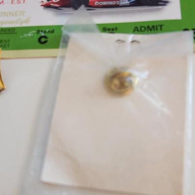 Sale Photo Thumbnail #349: This lot is for a grouping of Indy 500 Collectibles. Included are a 1991 paper ticket, a 1989 Kodak Racing Pin and a 1997 Pennzoil Motor Oil Pin in its original packaging.  Nice find if you are into the Indy 500.