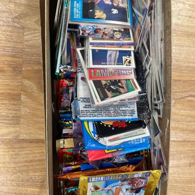 Large box of baseball cards