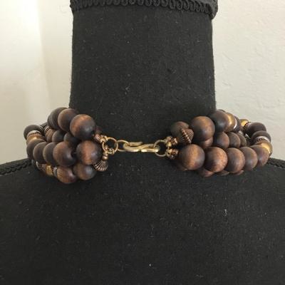 Vintage collar statement, necklace glass bead