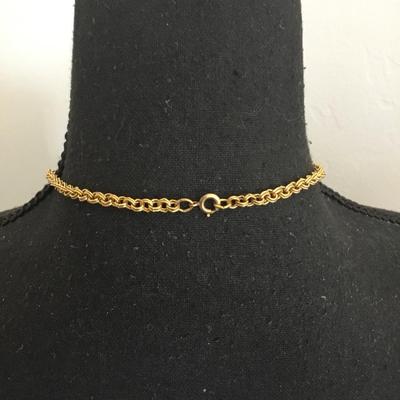 Vintage mid century, gold tone, owl pendant necklace