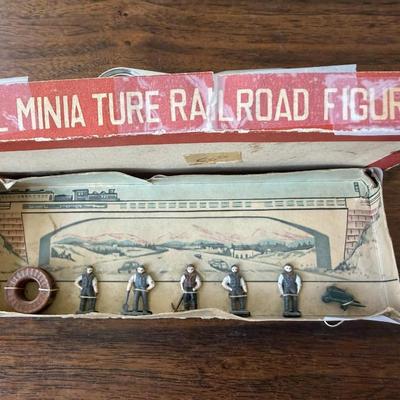 Sale Photo Thumbnail #309: In the original box, likely HO  scale.  Hand painted , from 1960s.  
RARE