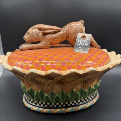 Sale Photo Thumbnail #312: House of Hatten by Peggy Fairfax Herrick 
Minor CHip on the lid 
13"w x 9"h x 10"w