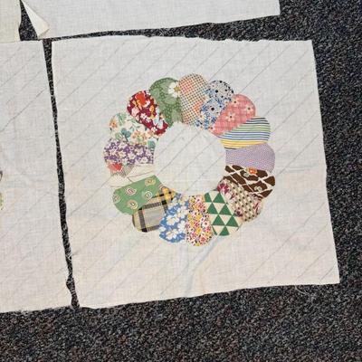 Sale Photo Thumbnail #346: Each square is 18" x 18", `12 squares
Muslin flour sack base, feed sack fabrics, hand pieced