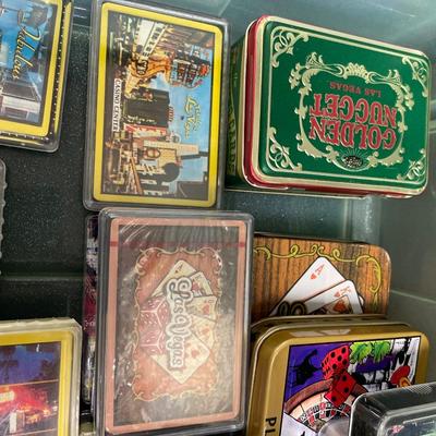 Large collection of playing cards from Las Vegas