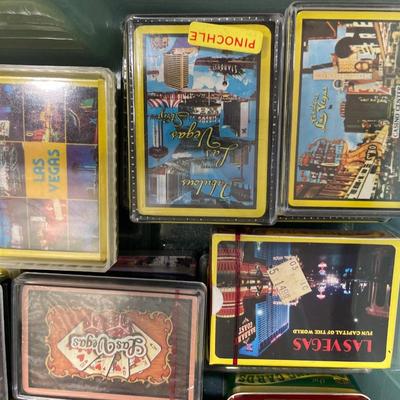 Large collection of playing cards from Las Vegas