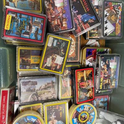 Large collection of playing cards from Las Vegas