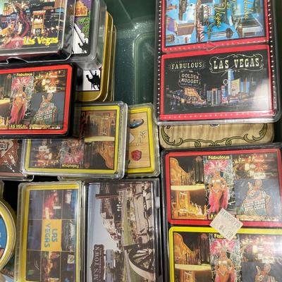 Large collection of playing cards from Las Vegas