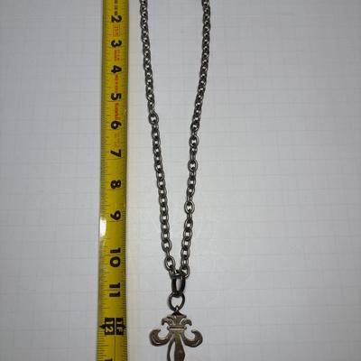 French Kande Fleur de Lis necklace & earrings