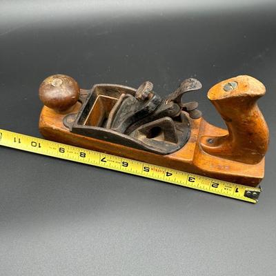 Antique Wooden Jack Plane w/ Cast Iron Adjustment – Early Hand Tool