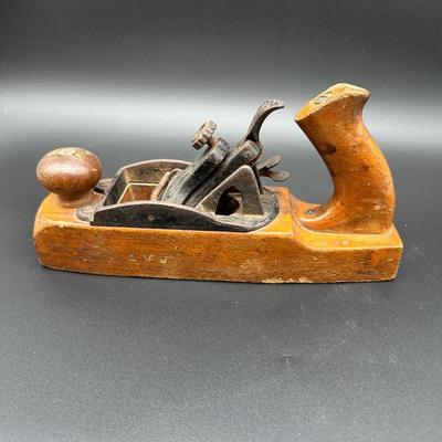Antique Wooden Jack Plane w/ Cast Iron Adjustment – Early Hand Tool