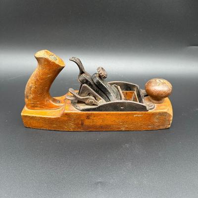 Antique Wooden Jack Plane w/ Cast Iron Adjustment – Early Hand Tool