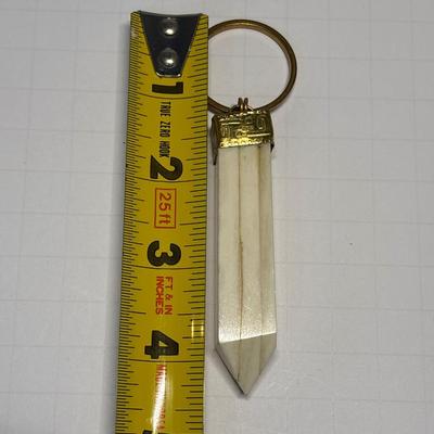 Vintage brass top keychain