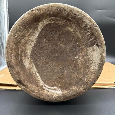 Antique 5 Gallon Stoneware Crock w/ Albany Slip Lid – Heart “5” Mark – Moonshine Jug