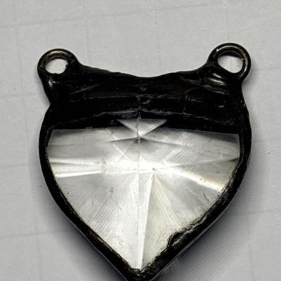 Hand-soldered faceted crystal glass pendant