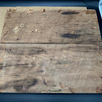 Rustic Deer Tin Art – Ted Blaylock (1988) Signed Tin Panel – Barn Wood & Barbed Wire Frame