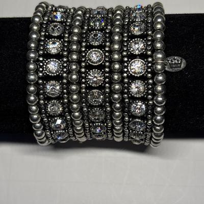 Rhinestone cuff bracelet