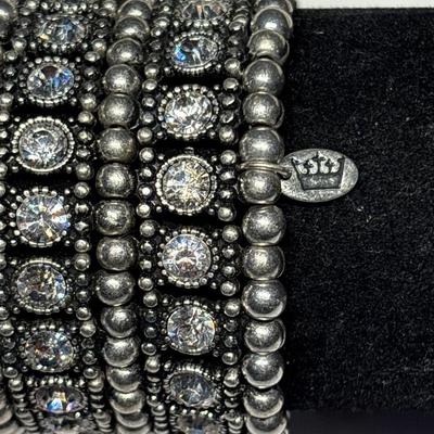 Rhinestone cuff bracelet