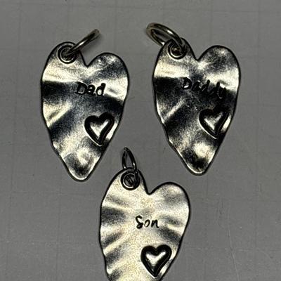 “Dad,” “Daddy,” & “Son” silver pendants