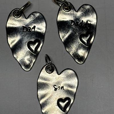 “Dad,” “Daddy,” & “Son” silver pendants