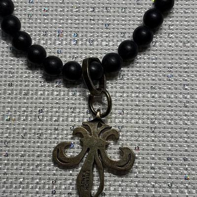 French Kande Fleur de Lis Necklace