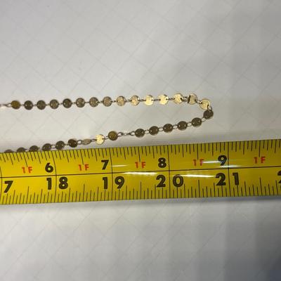 Delicate gold with silver bead necklace