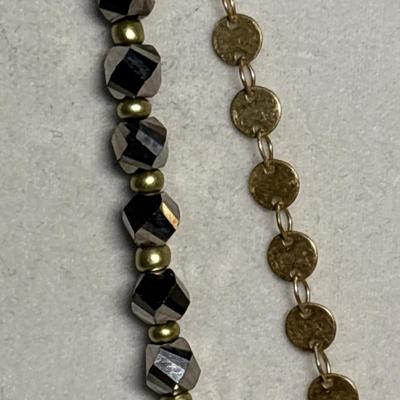Delicate gold with silver bead necklace