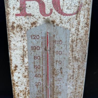 Vintage Royal Crown Cola RC Metal Thermometer Sign – Rustic Advertising