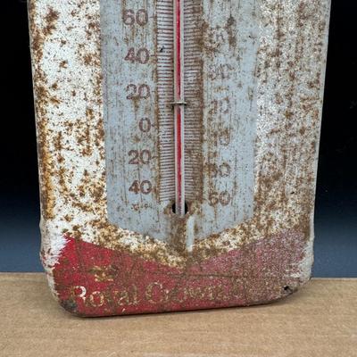 Vintage Royal Crown Cola RC Metal Thermometer Sign – Rustic Advertising
