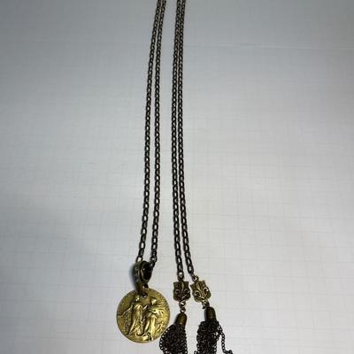 French Kande medallion belt/necklace