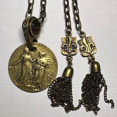 French Kande medallion belt/necklace