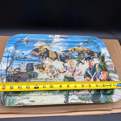 Vintage G.I. Joe Metal TV Tray / Snack Table – 1980s Military Artwork